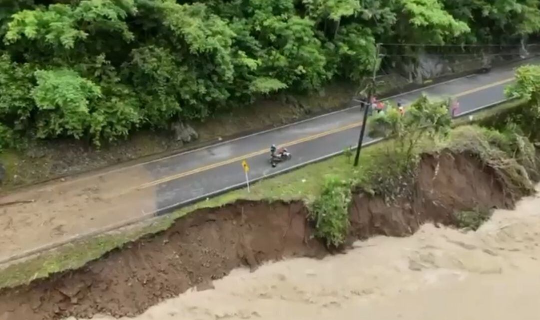 Derrumbe en Salgar, Antioquia. Foto: Gobernación.