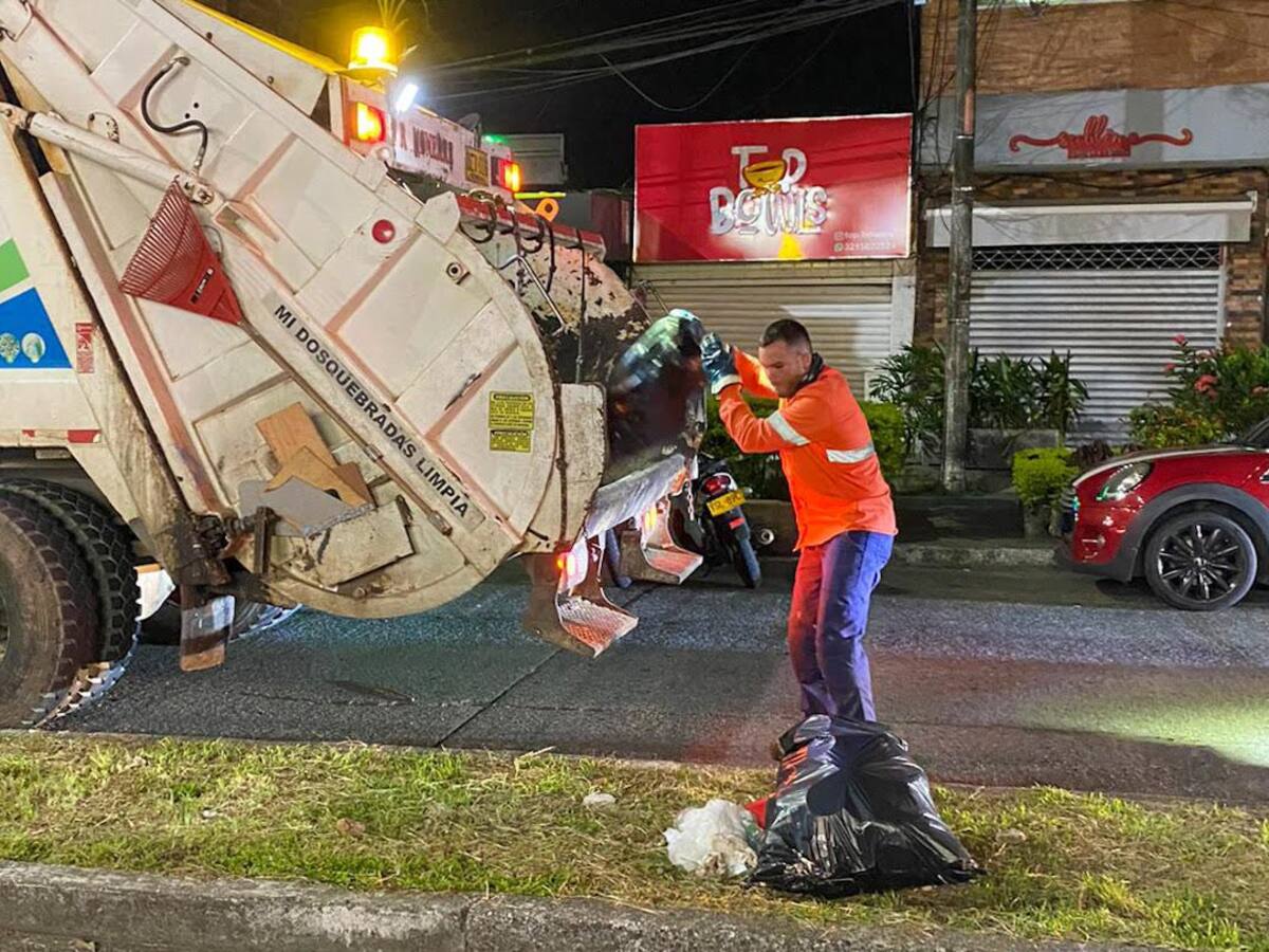 Dosquebradas ya cuenta con una ruta nocturna de recolección de basuras