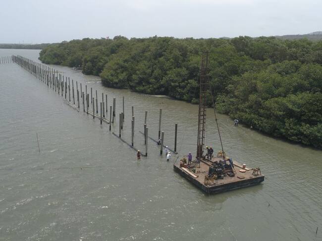Obras del Ecoparque Ciénaga de Mallorquín