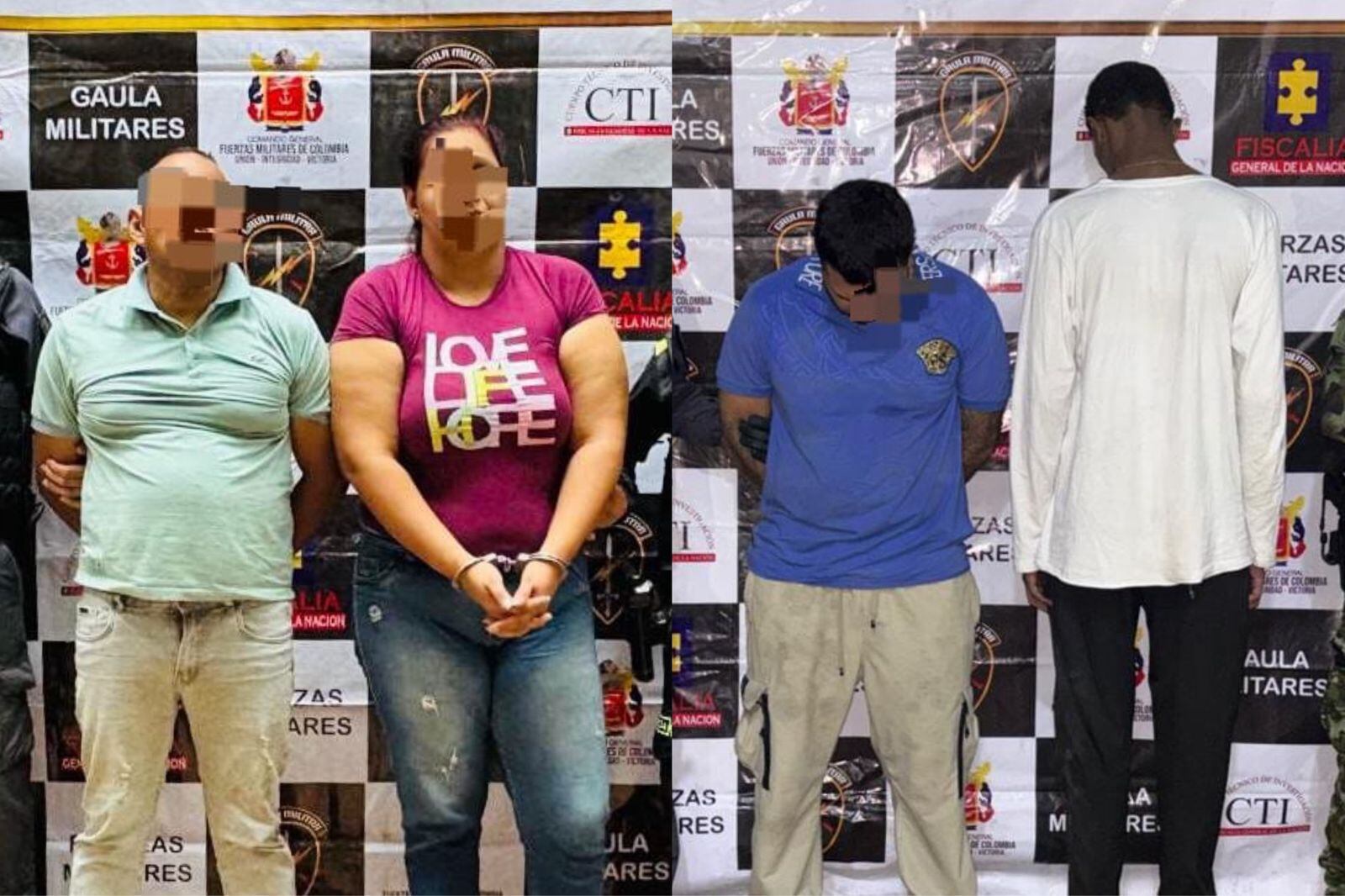 Durante los operativos las autoridades incautaron vehículos y celulares. Foto: Gaula Militar.