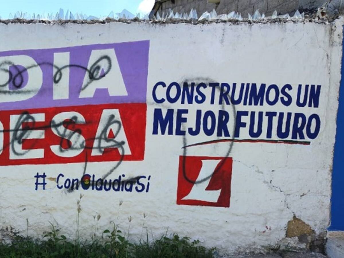 Vandalizaron publicidad de Claudia Espinosa en Turbaco, Bolívar