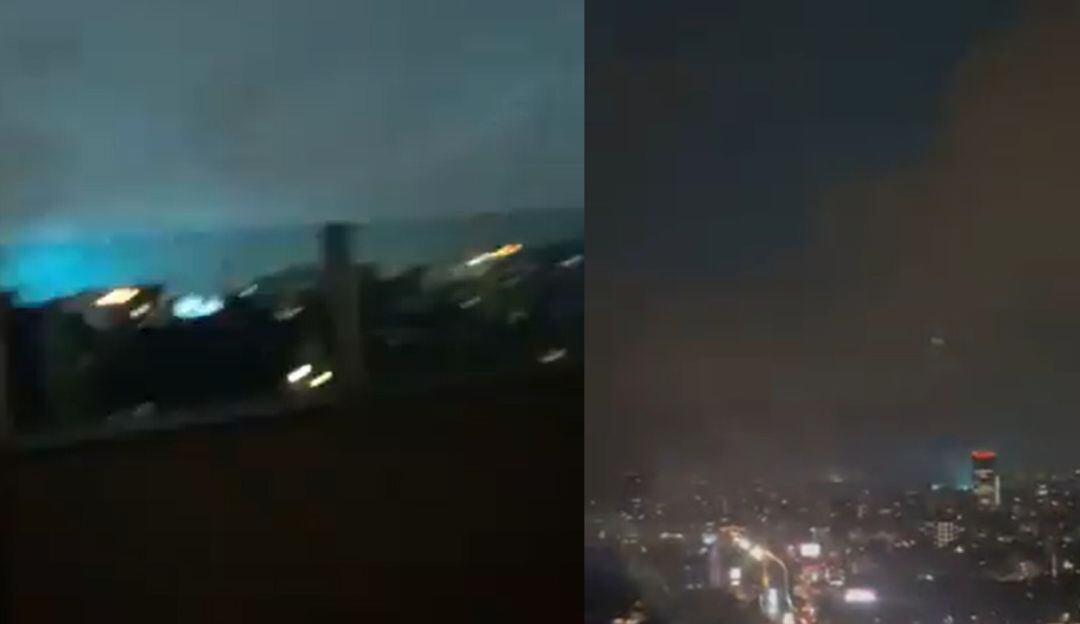 Las luces que se avistaron en el cielo de México tras el terremoto