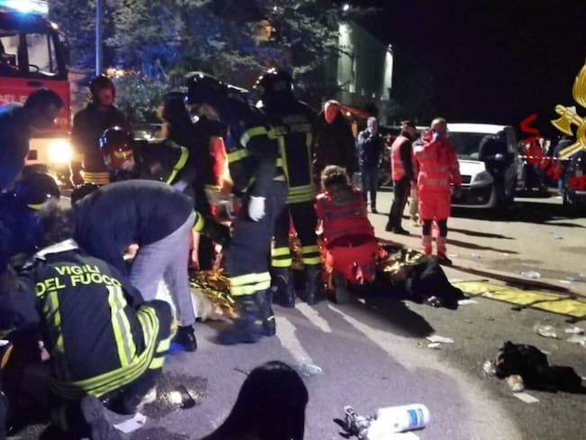 Al menos 6 muertos y un centenar de heridos deja estampida en Italia