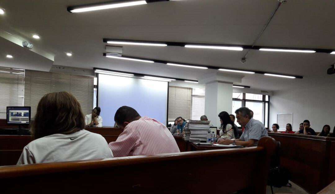 En la sala 1 de audiencias del palacio de justicia de Armenia se cumple la diligencia judicial