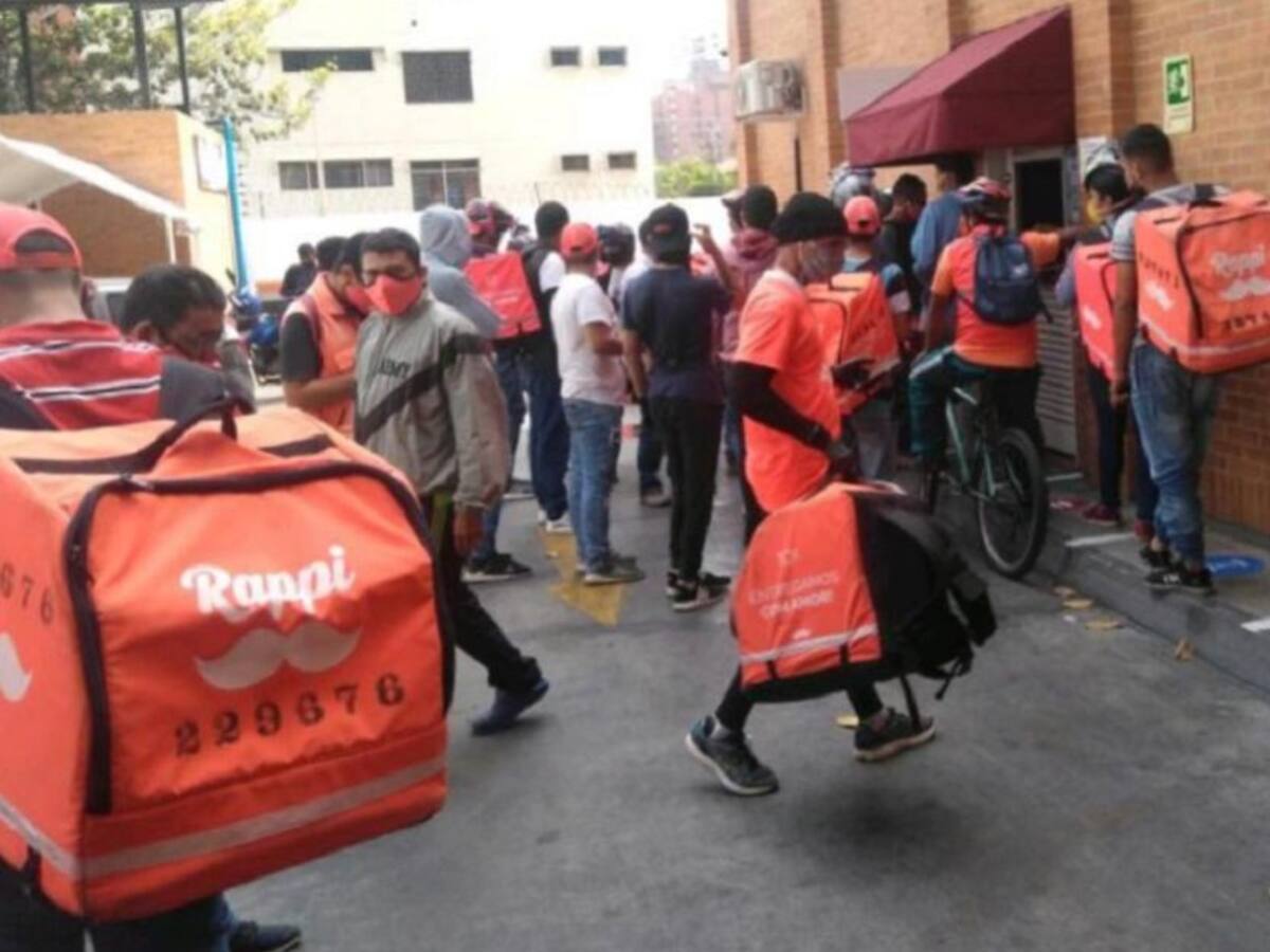 Rappitenderos aglomerados en el día de la madre en Barranquilla