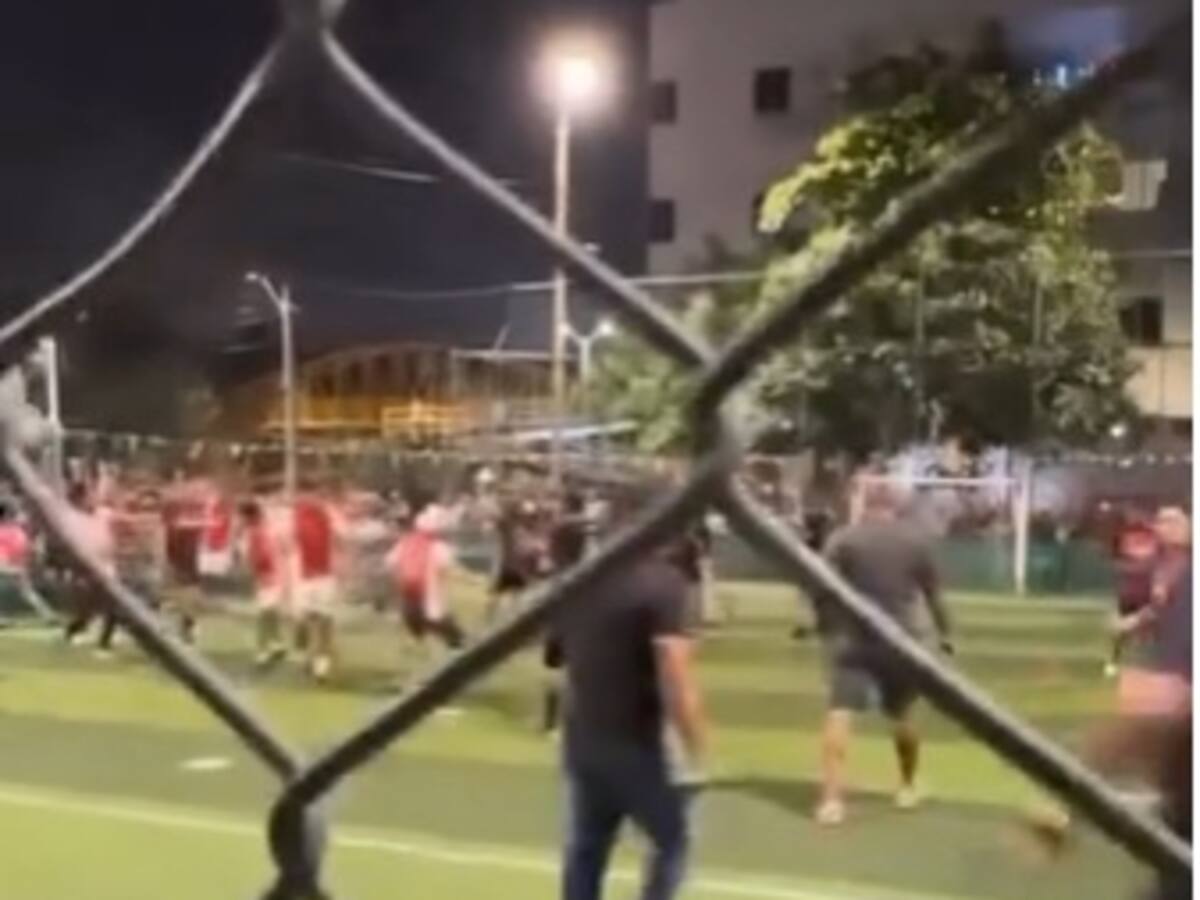 Final de microfútbol en cancha del Alto Bosque terminó en batalla campal