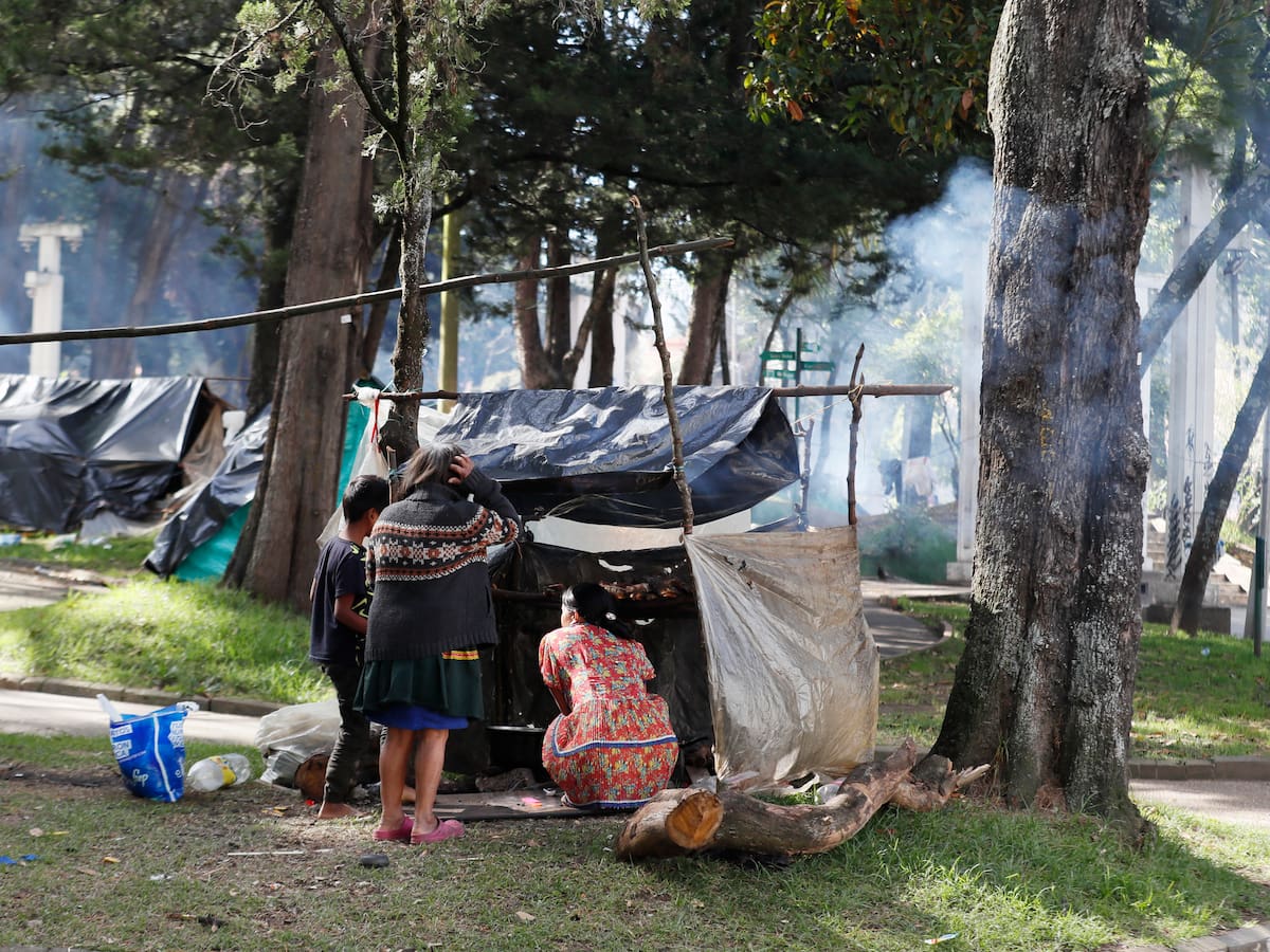 Ya son más de 100 carpas de Indígenas Emberas en el Parque Nacional