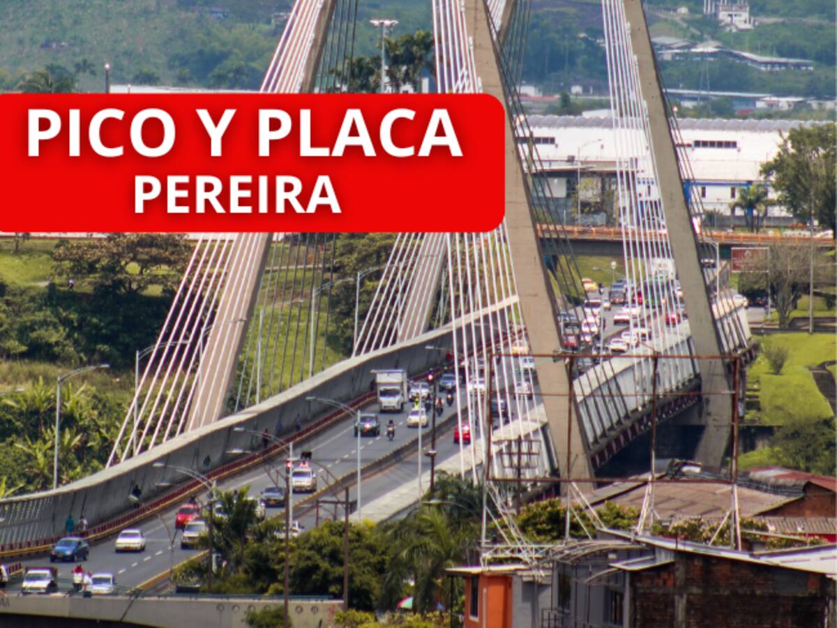 ¡Ojo, conductores! Este es el pico y placa de Pereira entre el 5 y el 9 de mayo