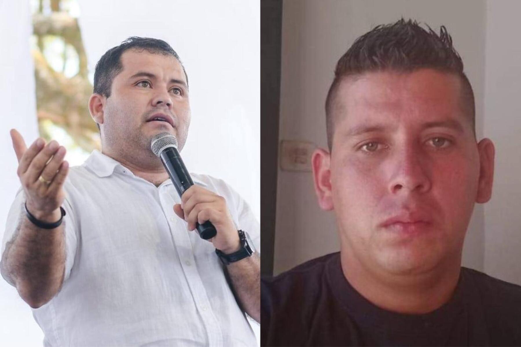 El alcalde Daniel Eduardo Rodríguez y alias ´Chapolo´.