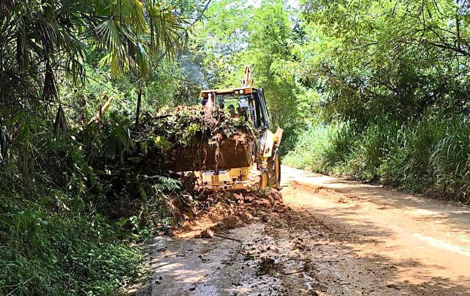 Derrumbes principal afectación de las lluvias en el Quindío. Foto: Cortesía Gobernación del Quindío