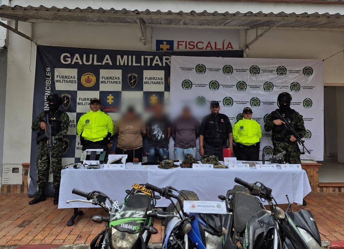 A la cárcel tres presuntos cabecillas de la Segunda Marquetalia en Meta. (Foto: cortesía DIJIN de la Policía Nacional)