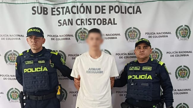 Capturan a uno de los más buscados por homicidio en Medellín. Foto: Meval.