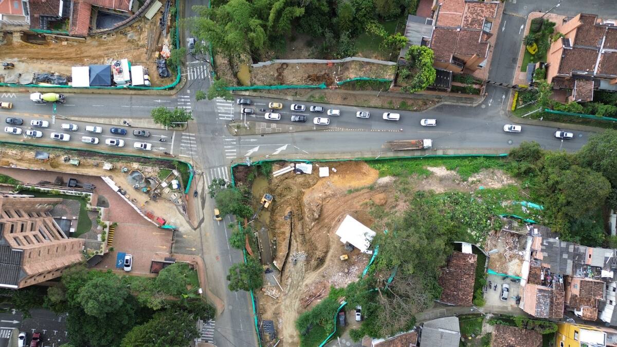 Obra de la avenida 34 con loma de Los González alcanza 26 % de avance en Medellín