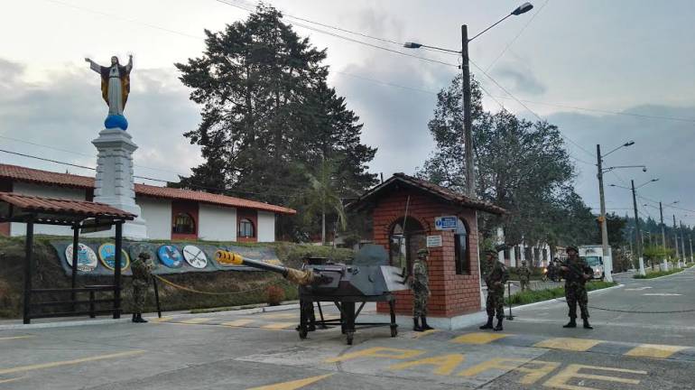 Este es el batallón Juan del Corral de Rionegro, Antioquia.