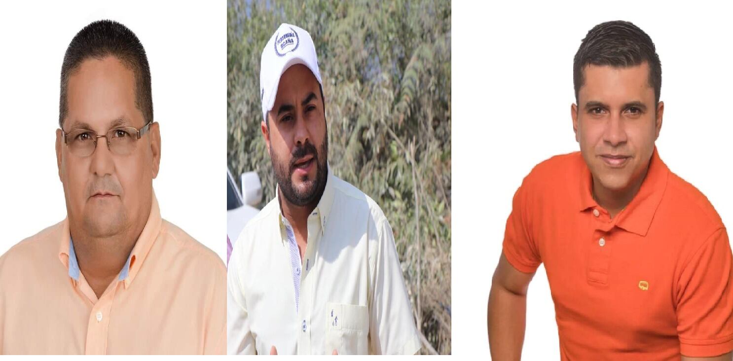 De izquierda a derecha Víctor Julio Galvis Niño, personero de Villa del Rosario; Jorge Armando Bohórquez Lanzziano, personero de Ocaña; Raúl Jabba, personero de Los Patios