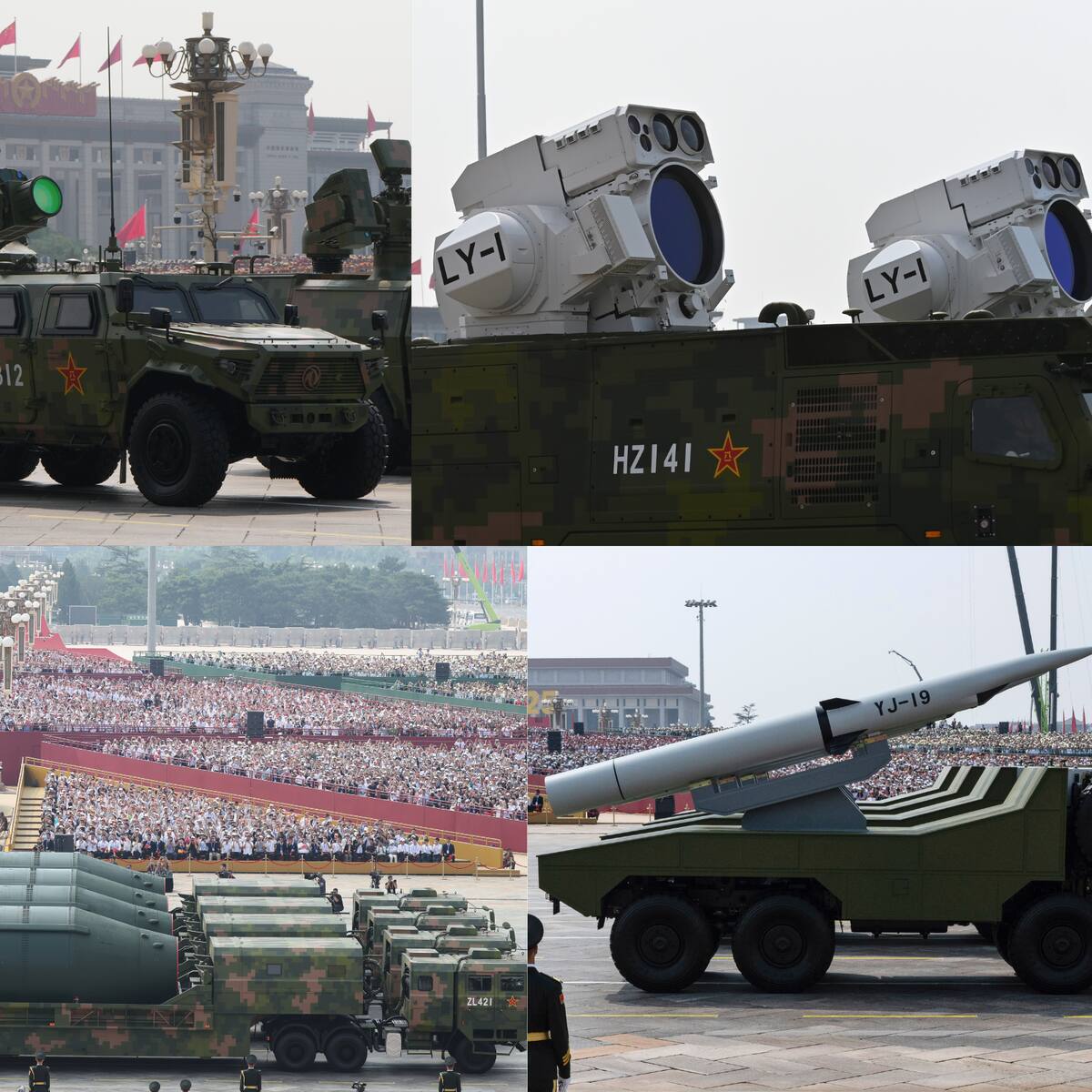 (Fotos) China presentó nuevo armamento: incluye drones, armas láser y misiles intercontinentales