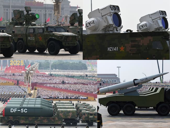 El nuevo armamento, presentado durante un gran desfile militar, se hizo ante la presencia de los presidentes de China, Rusia y Corea del Norte.
(Foto: Getty / Caracol Radio )