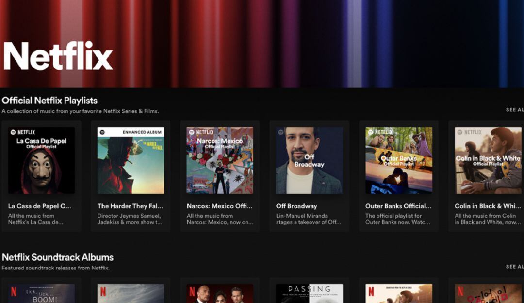 Bandas exclusivas de Netflix estarán disponibles en Spotify