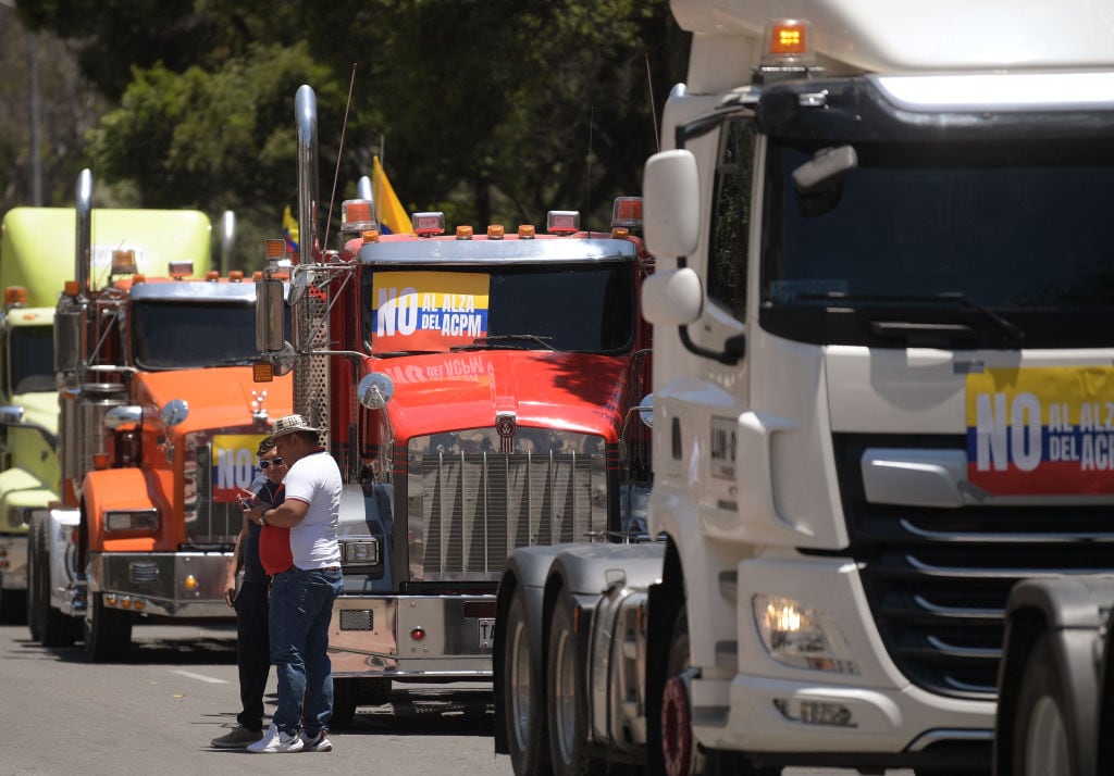 Paro camionero. (Photo by DANIEL MUNOZ/AFP via Getty Images)