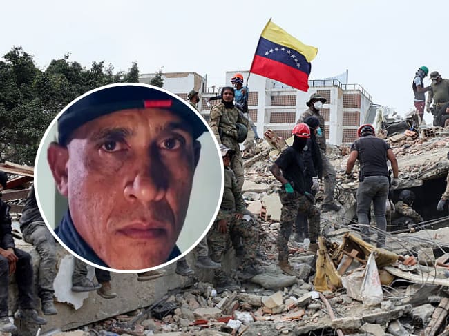 Terremoto en Venezuela | El vigilante Hernán Gil, quien fue rescatado luego de ocho días. Foto: Getty Images - Redes sociales