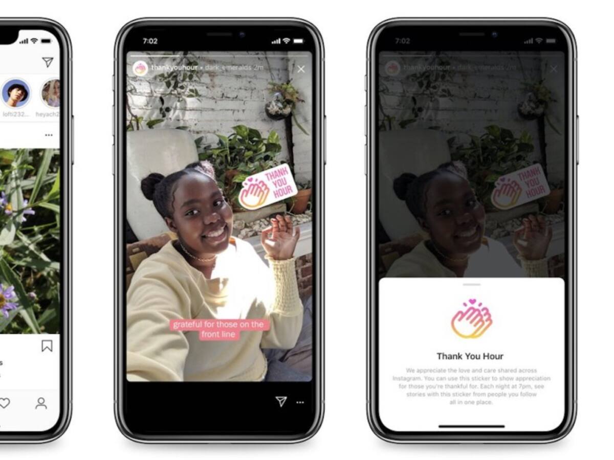 'Hora de agradecimiento', el nuevo sticker que llega a Instagram