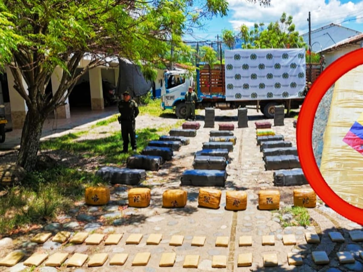 Incautan 1,5 toneladas de marihuana ocultas en un camión en la vía La Plata – Paicol, Huila