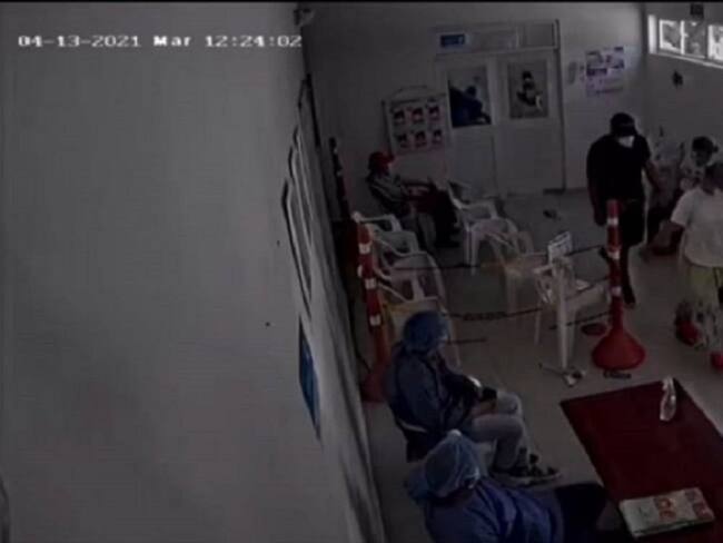 Video de la cámara de seguridad del Hospital de Malambo
