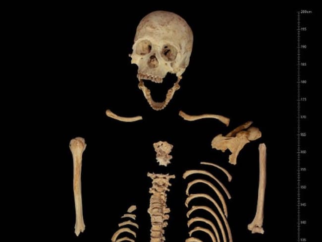 Esqueleto humano prehispánico