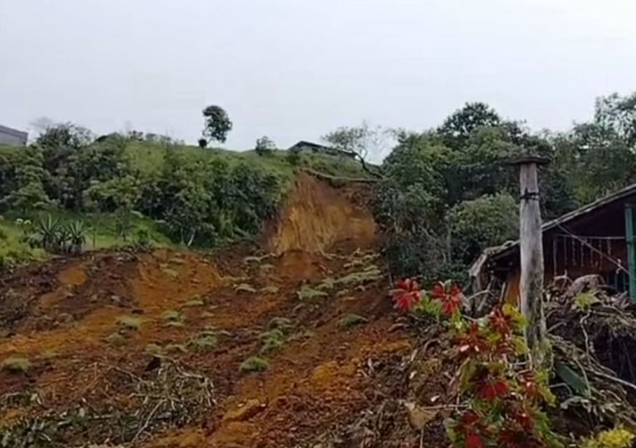 Movimientos en masa en Guarne, Antioquia. Foto: Cortesía.