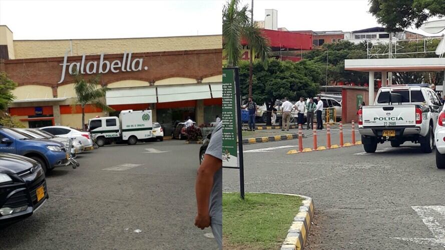 Balacera en centro comercial de Cali deja un muerto y un herido. Foto: La Wcon Julio Sánchez Cristo