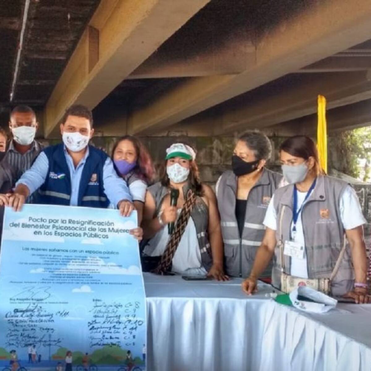 Inició la recuperación del espacio debajo del puente de la Autopista con 23