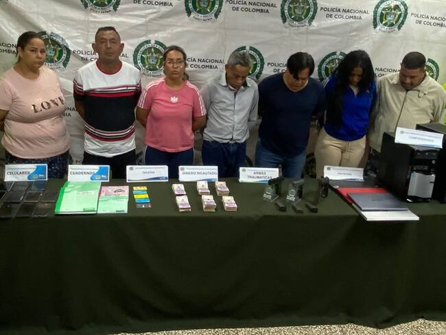 Los detenidos. Foto: cortesía Policía de Barranquilla.