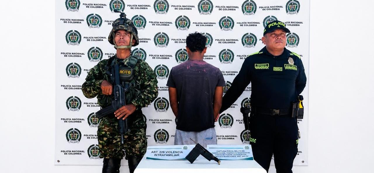 El capturado fue identificado como Juan David Gómez Navarro. // Policía de Bolívar
