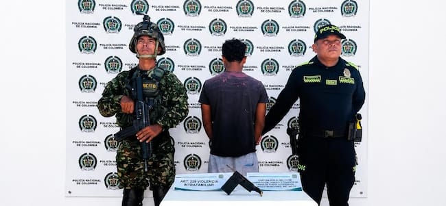 El capturado fue identificado como Juan David Gómez Navarro. // Policía de Bolívar