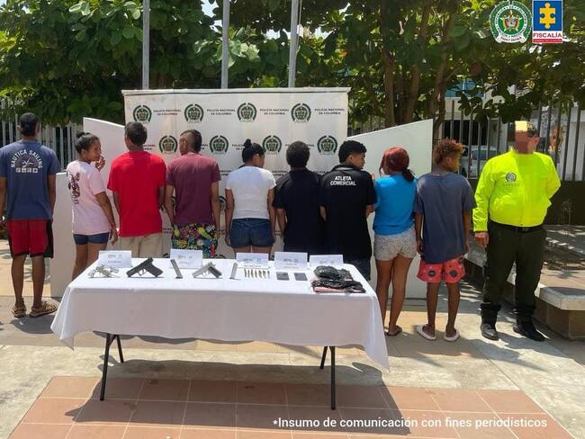 Asegurados 8 presuntos integrantes de red que comercializaba estupefacientes en Cartagena
