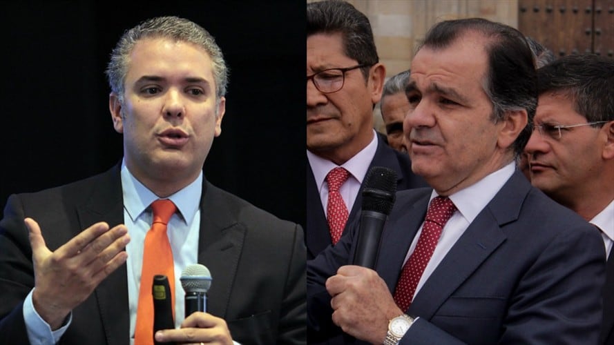 Óscar Iván Zuluaga (derecha) se acerca a la campaña de Iván Duque. Foto: Colprensa