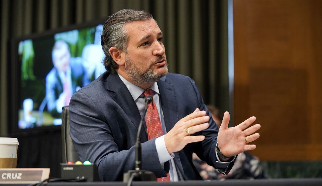 El senador Ted Cruz en un comité del Senado 