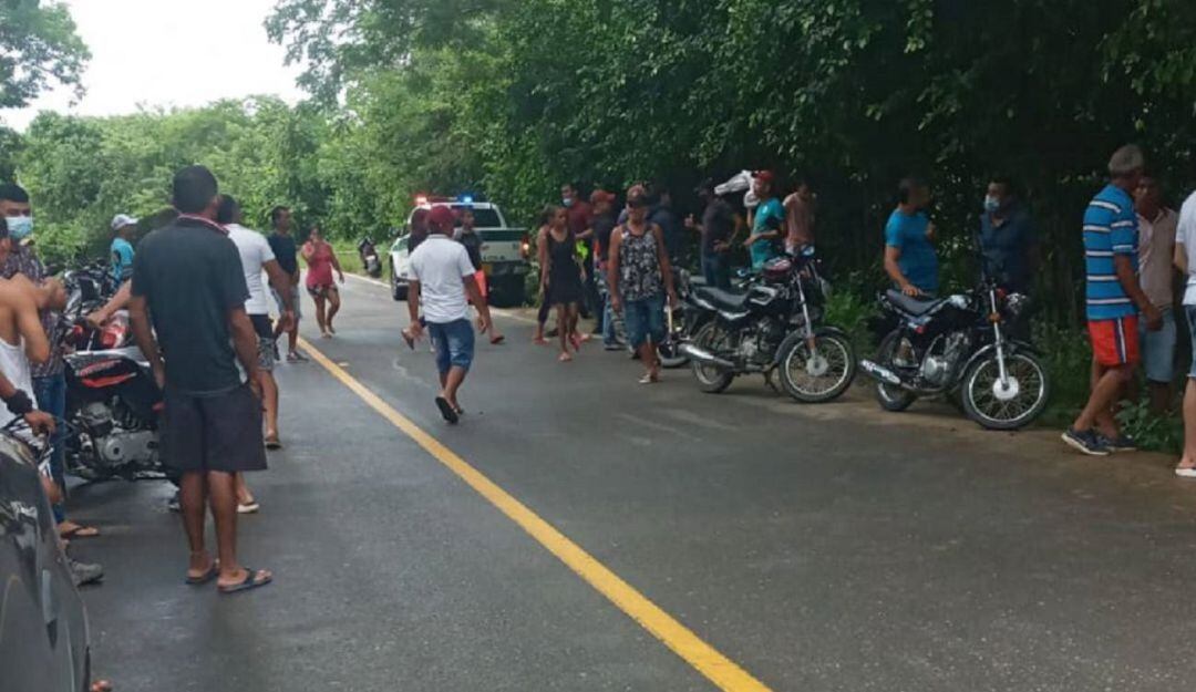 Vía donde se hallaron los restos