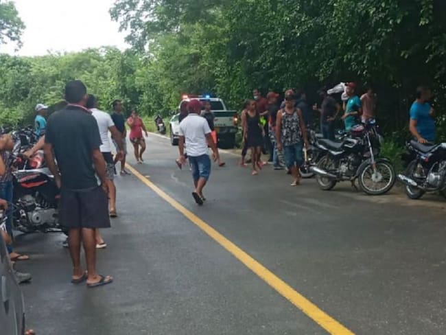 Vía donde se hallaron los restos