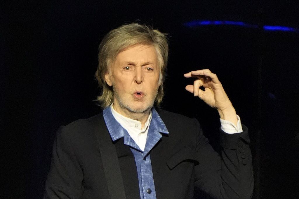 Sir Paul McCartney performing on stage at Co-op Live in Manchester during his Got Back tour. Picture date: Saturday December 14, 2024. (Photo by Danny Lawson/PA Images via Getty Images)