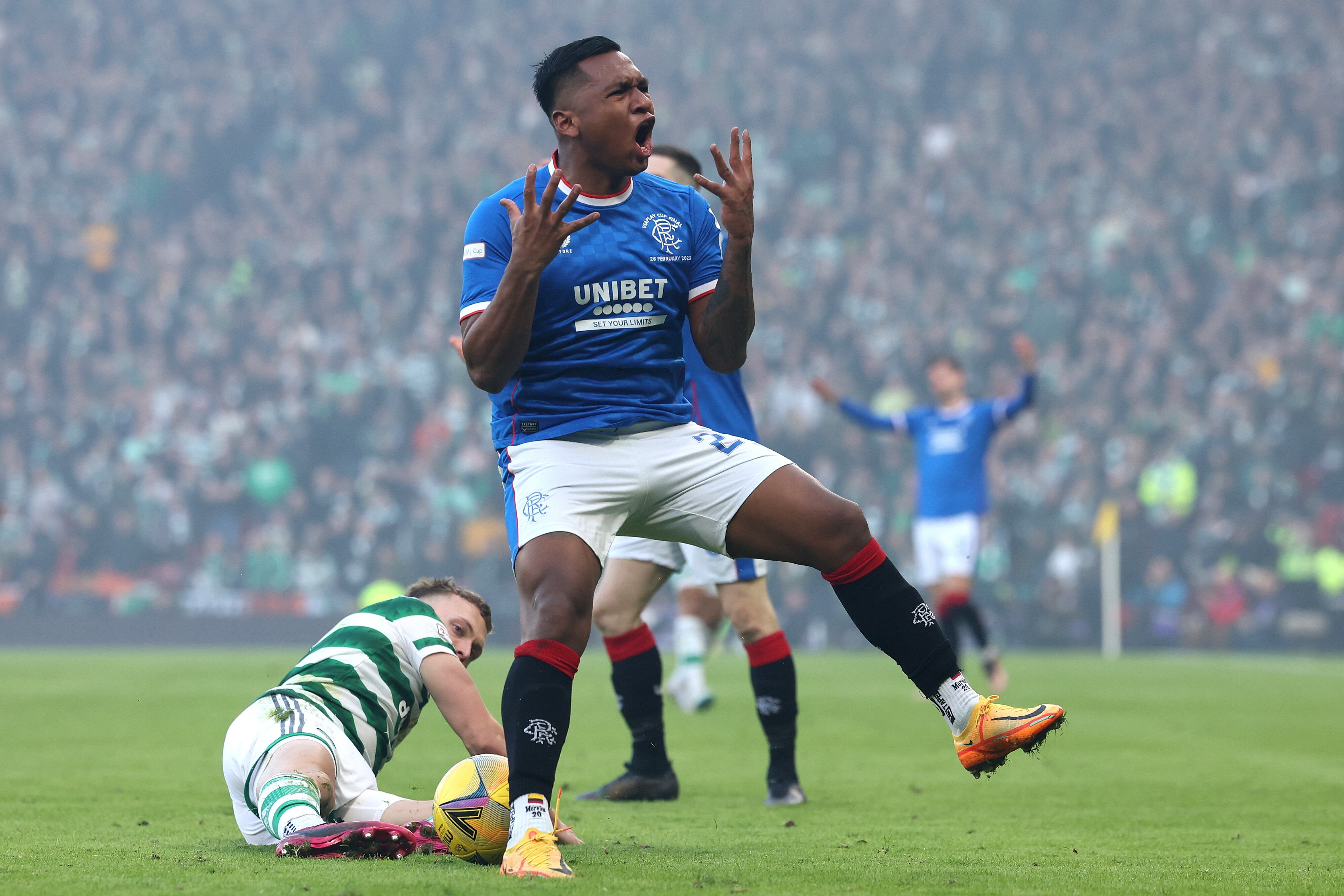 Alfredo Morelos en su paso por Rangers (Photo by Ian MacNicol/Getty Images)