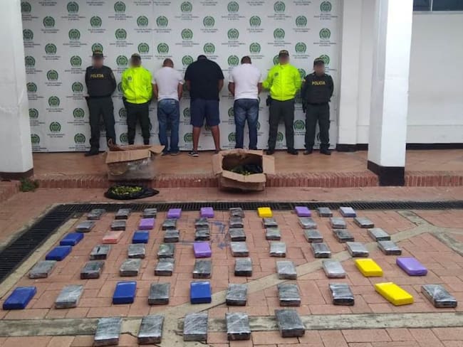 Cuatro capturados y 189 kilos de cocaína incautados en Cartagena