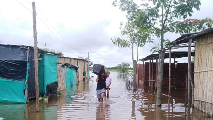 60 familias afectadas por desbordamiento de Ciénaga en Puerto Wilches