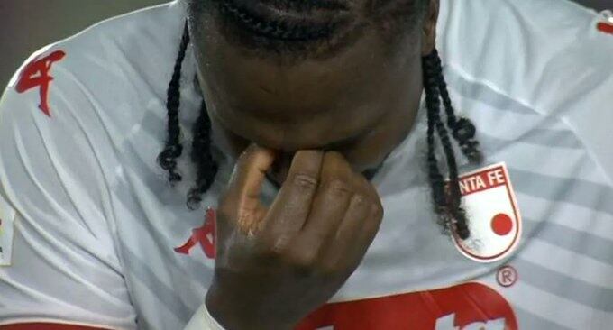 Hugo Rodallega llora tras lesionarse en el juego ante Unión Magdalena por Liga Colombiana / Captura de pantalla