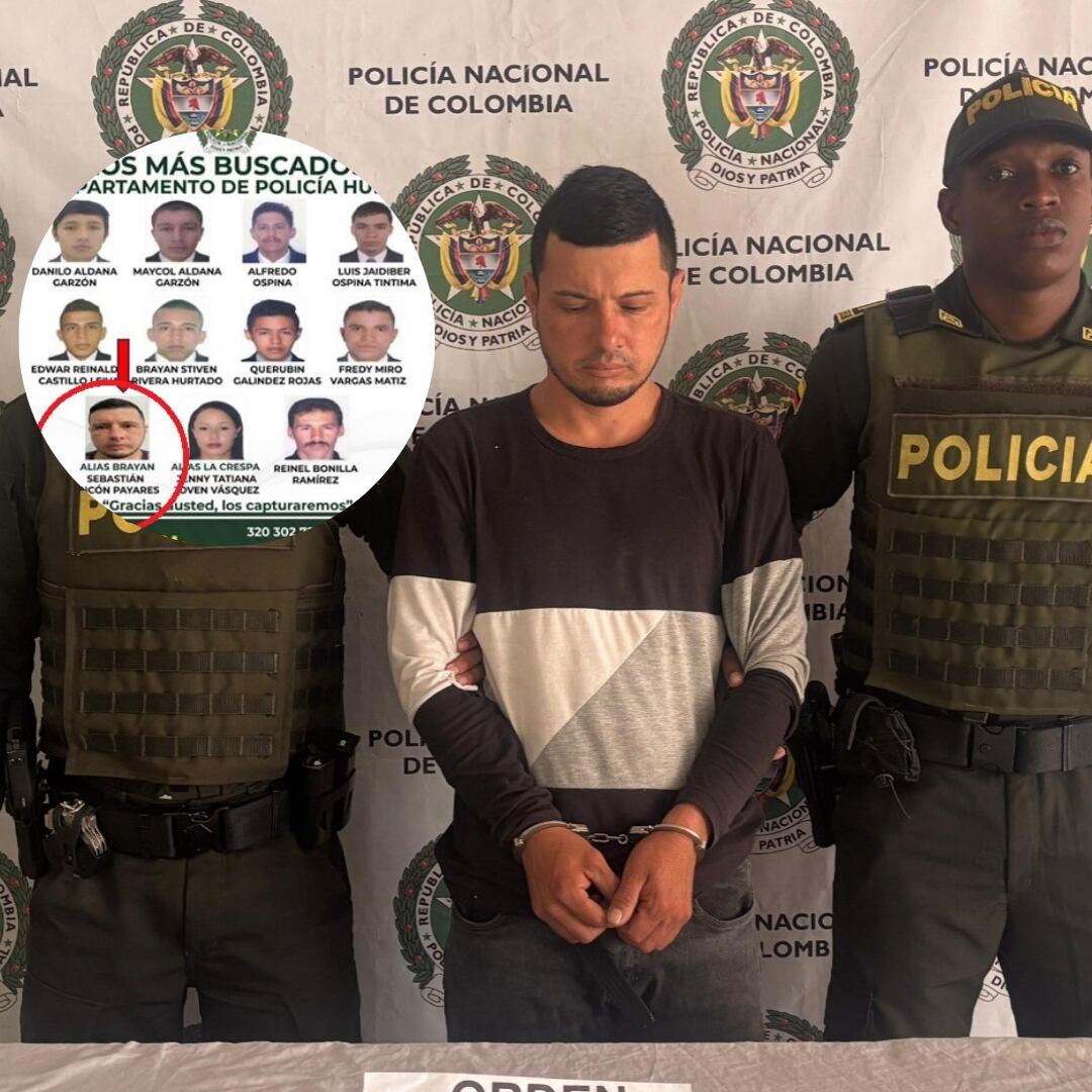 Sebastián Rincón Payares era buscado por le delito de feminicidio en el Huila- foto policía Antioquia