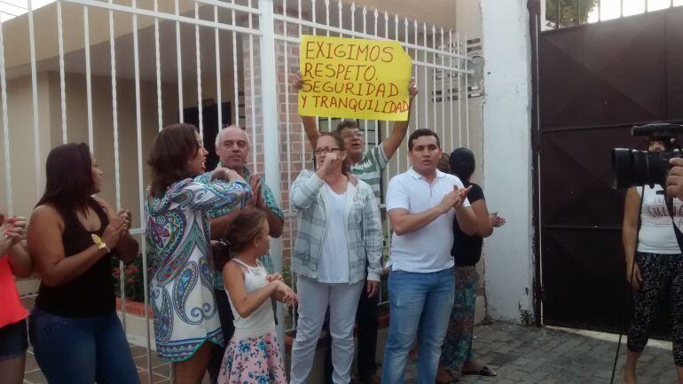 Protesta de los habitantes del barrio Nueva Granada