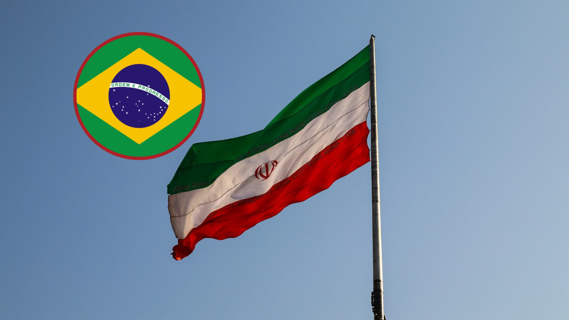 Banderas de Brasil e Irán. Foto: Getty Images