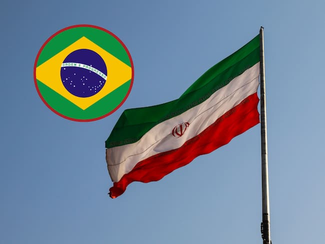 Banderas de Brasil e Irán. Foto: Getty Images