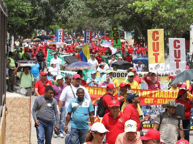 50 mil personas marchan en Barranquilla en el día del trabajo