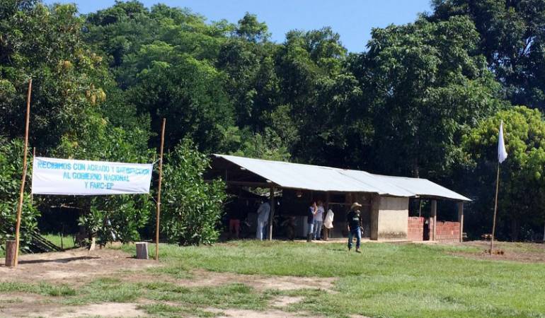 Vereda Caño Indio donde sera la zona de concentración del frente 33 de las Farc